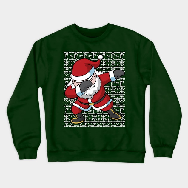 Dabbing Santa Claus Ugly Christmas Sweater Crewneck Sweatshirt by E